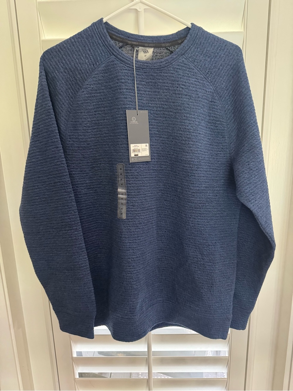 Textured Indigo Crewneck Sweater - Modern Casual